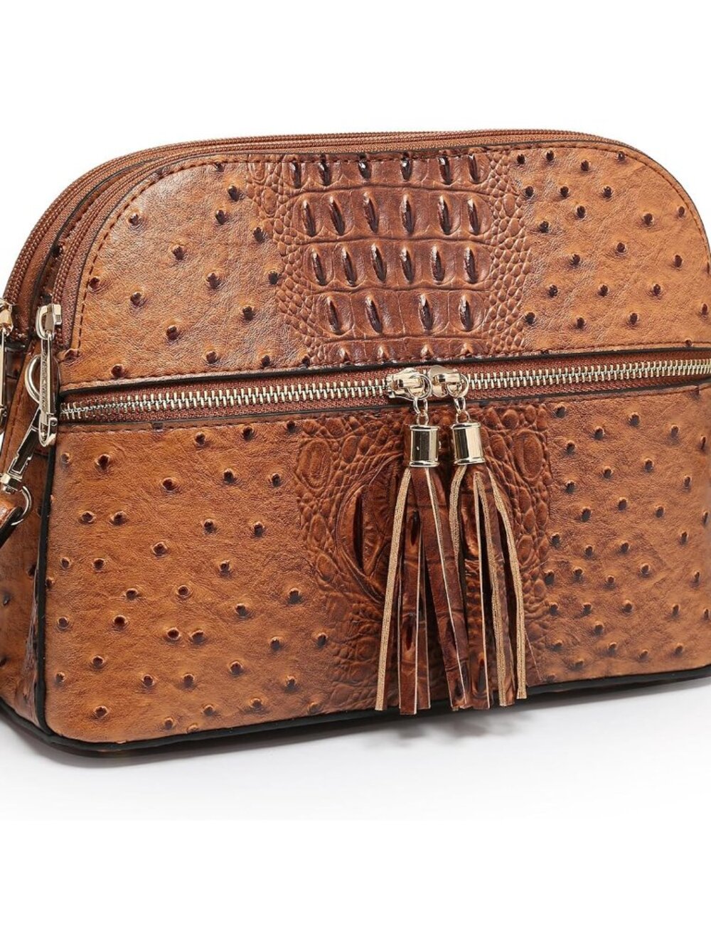 Women Tassel Zipper Pocket Crossbody Bag Shoulder Purse Fashion Travel Bag with